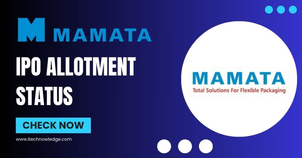 Check Mamata Machinery Limited IPO Allotment Status Online